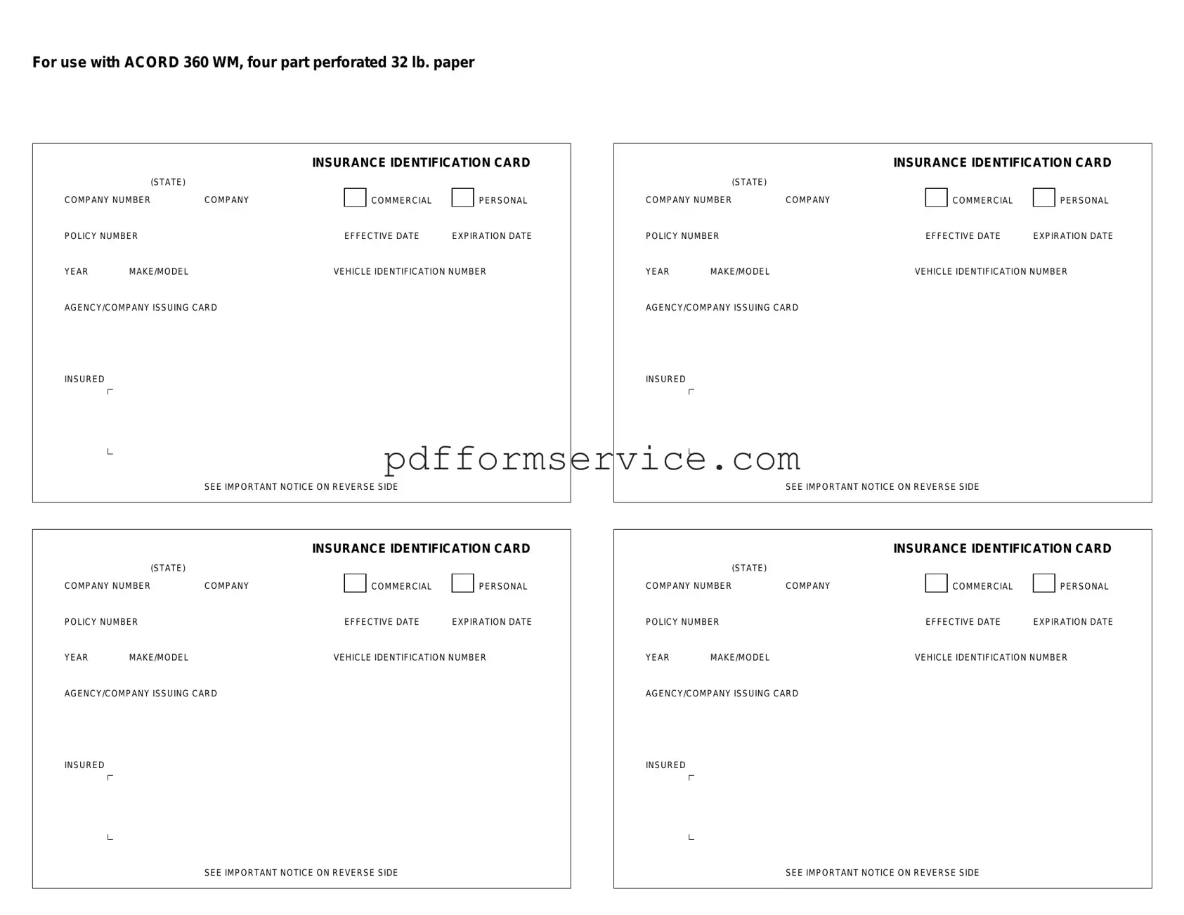 Free Acord 50 WM PDF Form