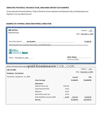 Free Payroll Check PDF Form