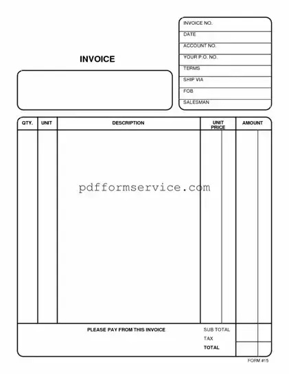 Free Free And Invoice Pdf PDF Form