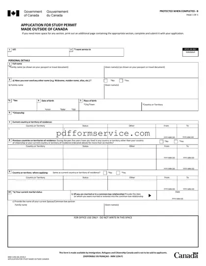 Free Imm 1294 PDF Form