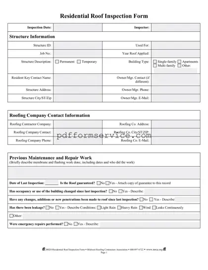 Free Roof Inspection PDF Form